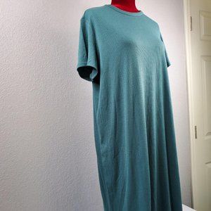 A New Day Womens Teal Round Neck Short Sleeves